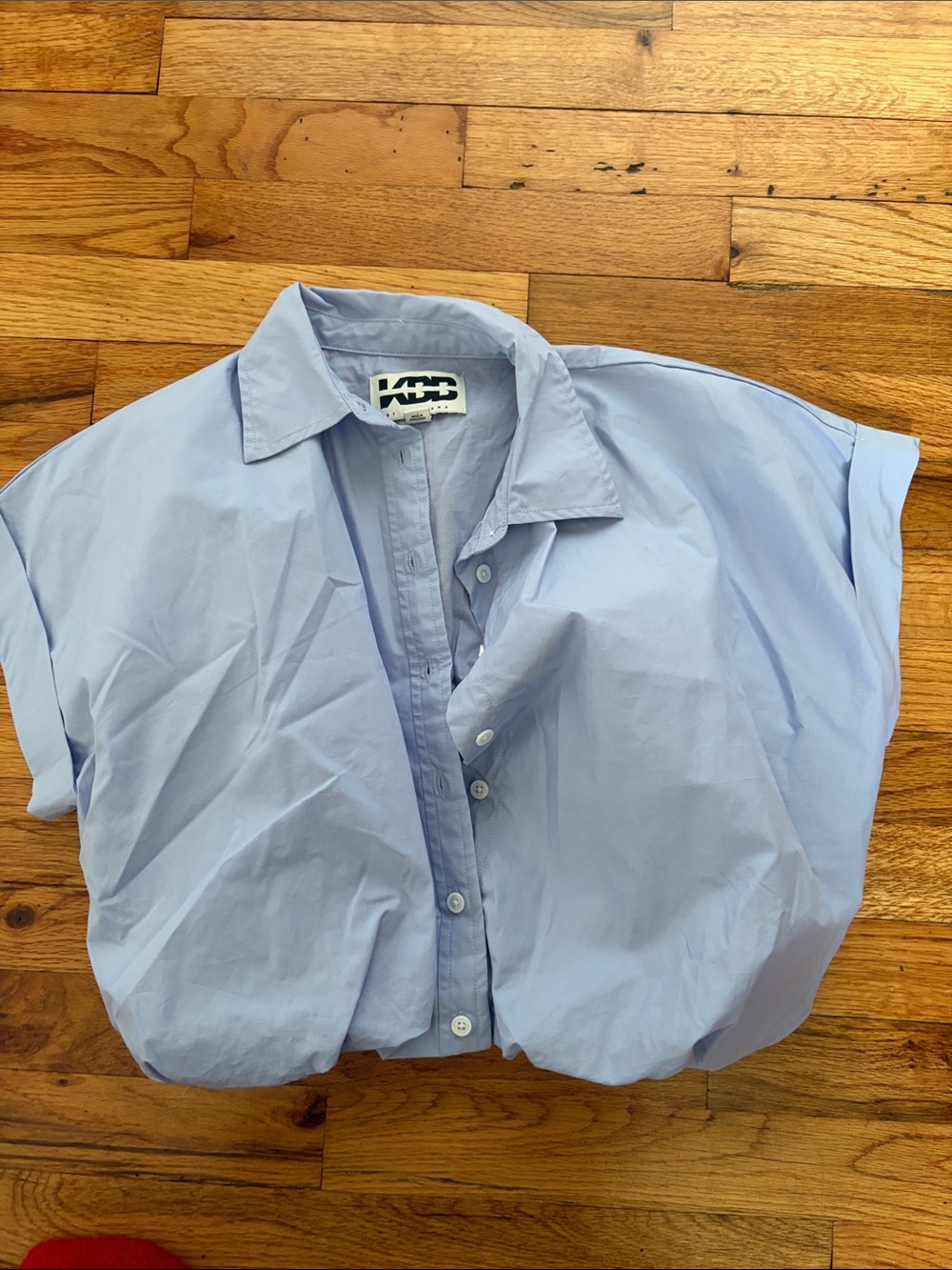 Light Blue Short-Sleeve Button-Up Shirt